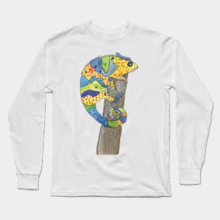 Tree Hugger Chameleon :: Reptiles and Amphibians Long Sleeve T-Shirt